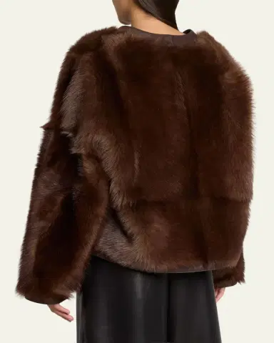 Loewe Lamb Shearling V-Neck Cardigan | Thumbnail 3 Loewe Lamb Shearling V-Neck Cardigan | Thumbnail 3
