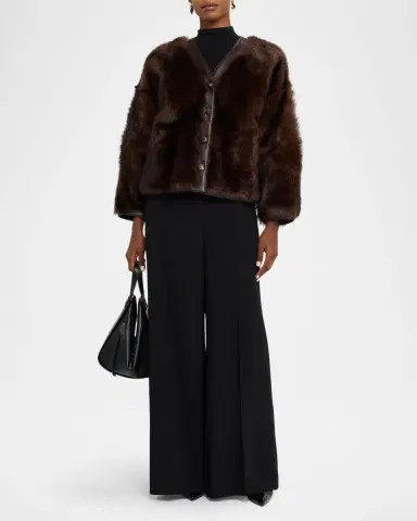 Loewe Lamb Shearling V-Neck Cardigan | Thumbnail 6 Loewe Lamb Shearling V-Neck Cardigan | Thumbnail 6
