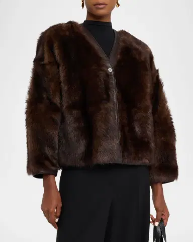 Loewe Lamb Shearling V-Neck Cardigan | Thumbnail 8 Loewe Lamb Shearling V-Neck Cardigan | Thumbnail 8