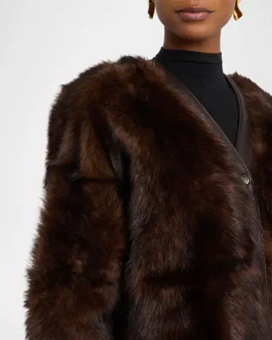Loewe Lamb Shearling V-Neck Cardigan | Thumbnail 9 Loewe Lamb Shearling V-Neck Cardigan | Thumbnail 9