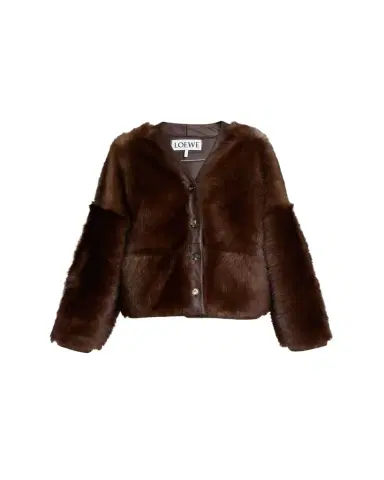 Loewe Lamb Shearling V-Neck Cardigan | Thumbnail 1 Loewe Lamb Shearling V-Neck Cardigan | Thumbnail 1