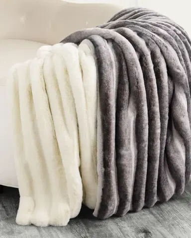 Lyla Grant Faux Chinchilla Throw, 60" x 72" | Thumbnail 2 Lyla Grant Faux Chinchilla Throw, 60" x 72" | Thumbnail 2