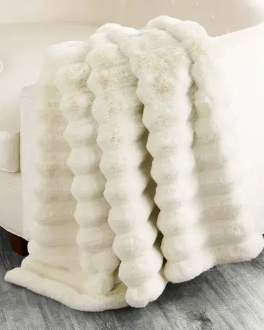 Lyla Grant Faux Chinchilla Throw, 60" x 72" | Thumbnail 1 Lyla Grant Faux Chinchilla Throw, 60" x 72" | Thumbnail 1