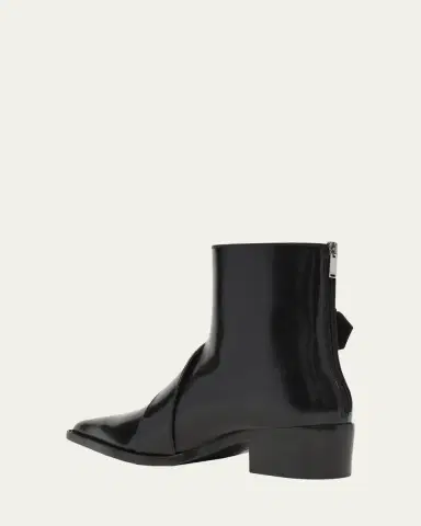 McQueen Men 's Leather Buckle-Strap Zip Ankle Boots | Thumbnail 4 McQueen Men 's Leather Buckle-Strap Zip Ankle Boots | Thumbnail 4