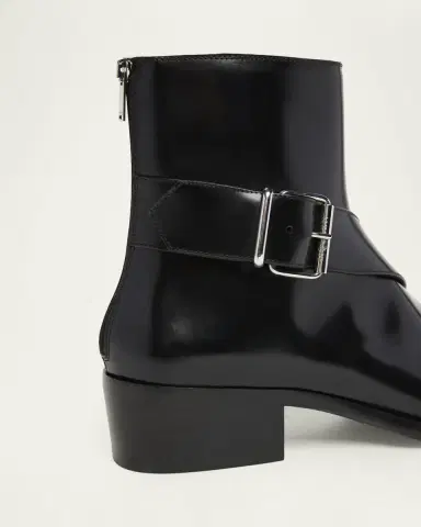 McQueen Men 's Leather Buckle-Strap Zip Ankle Boots | Thumbnail 5 McQueen Men 's Leather Buckle-Strap Zip Ankle Boots | Thumbnail 5