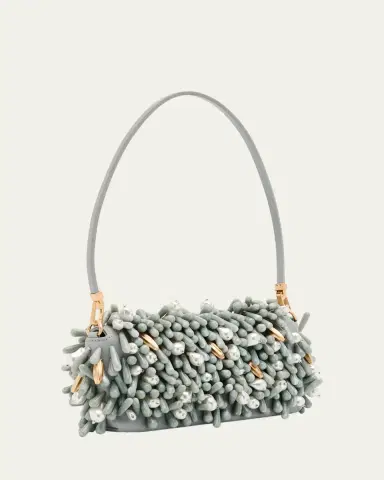 Cult Gaia Perla Beaded Leather Shoulder Bag | Thumbnail 3 Cult Gaia Perla Beaded Leather Shoulder Bag | Thumbnail 3