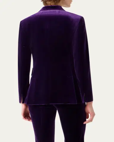 Akris Arie Velvet Single-Breasted Jacket | Thumbnail 3 Akris Arie Velvet Single-Breasted Jacket | Thumbnail 3