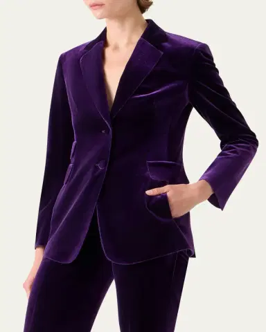 Akris Arie Velvet Single-Breasted Jacket | Thumbnail 4 Akris Arie Velvet Single-Breasted Jacket | Thumbnail 4
