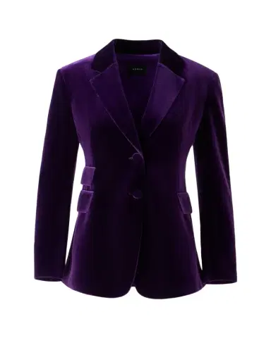 Akris Arie Velvet Single-Breasted Jacket | Thumbnail 1 Akris Arie Velvet Single-Breasted Jacket | Thumbnail 1