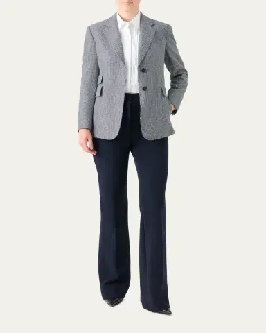 Akris Arie Cashmere Pepita Houndstooth Single-Breasted Jacket | Thumbnail 2 Akris Arie Cashmere Pepita Houndstooth Single-Breasted Jacket | Thumbnail 2