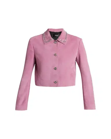 Versace Studded Lamb Suede Jacket | Thumbnail 1 Versace Studded Lamb Suede Jacket | Thumbnail 1