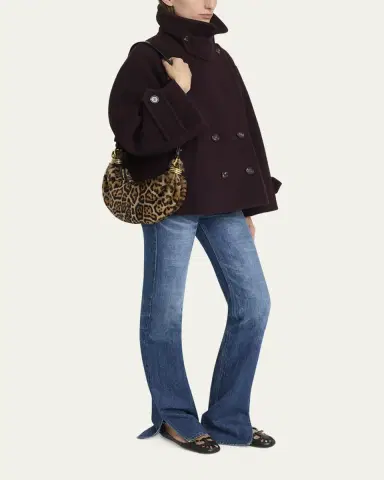 Chloé Bracelet Hobo Bag in Leopard-Print Shearling | Thumbnail 5 Chloé Bracelet Hobo Bag in Leopard-Print Shearling | Thumbnail 5