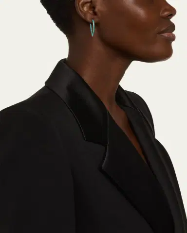 Lana Small Turquoise Front to Back Upside Down Hoop Earrings | Thumbnail 2 Lana Small Turquoise Front to Back Upside Down Hoop Earrings | Thumbnail 2