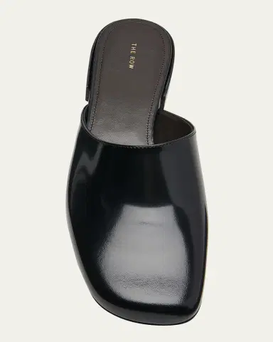 THE ROW Penelope Leather Mules | Thumbnail 4 THE ROW Penelope Leather Mules | Thumbnail 4