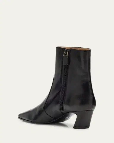 Stuart Weitzman 50mm Stassi Leather Zip Booties | Thumbnail 2 Stuart Weitzman 50mm Stassi Leather Zip Booties | Thumbnail 2