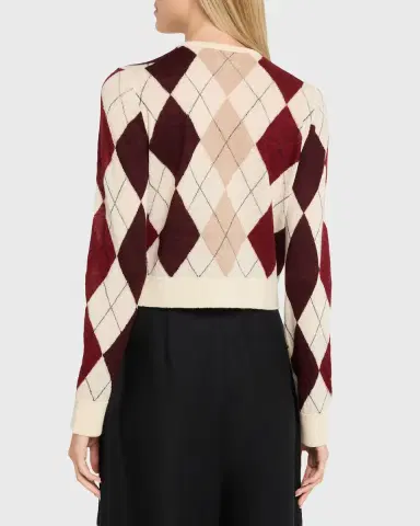Khaite Charli Cashmere-Blend Argyle Cardigan | Thumbnail 7 Khaite Charli Cashmere-Blend Argyle Cardigan | Thumbnail 7