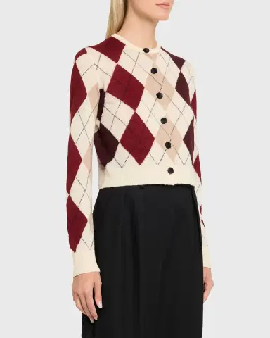 Khaite Charli Cashmere-Blend Argyle Cardigan | Thumbnail 8 Khaite Charli Cashmere-Blend Argyle Cardigan | Thumbnail 8
