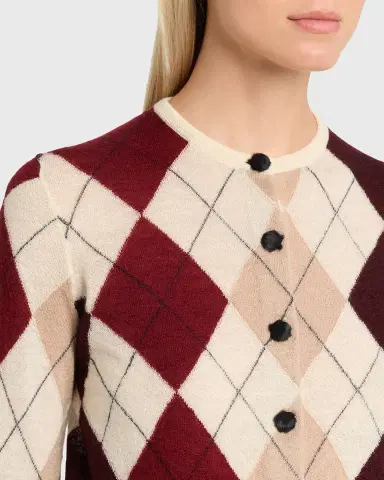 Khaite Charli Cashmere-Blend Argyle Cardigan | Thumbnail 9 Khaite Charli Cashmere-Blend Argyle Cardigan | Thumbnail 9