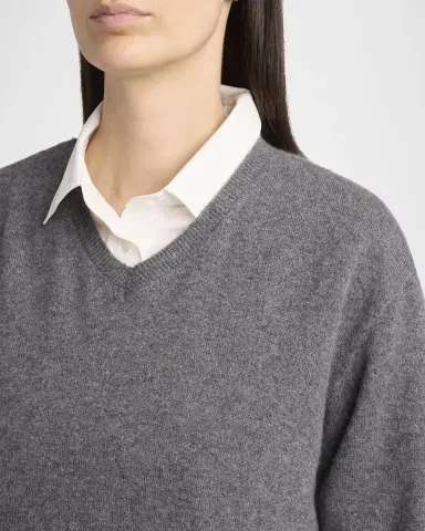 The Row Ligeia V-Neck Cashmere Sweater | Thumbnail 9 The Row Ligeia V-Neck Cashmere Sweater | Thumbnail 9