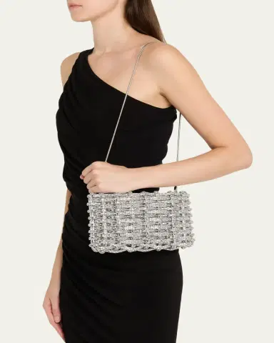 Simkhai Morgan Woven Rhinestone Clutch Bag | Thumbnail 3 Simkhai Morgan Woven Rhinestone Clutch Bag | Thumbnail 3