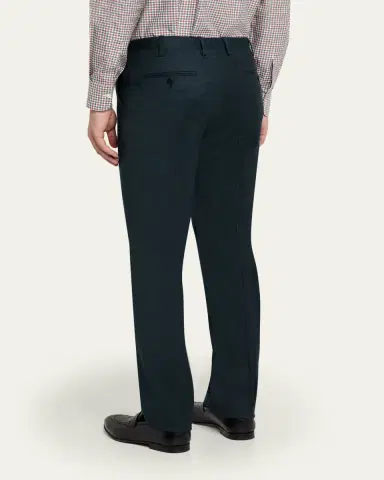 Kiton Men's Wool and Cashmere Flat-Front Pants | Thumbnail 3 Kiton Men's Wool and Cashmere Flat-Front Pants | Thumbnail 3