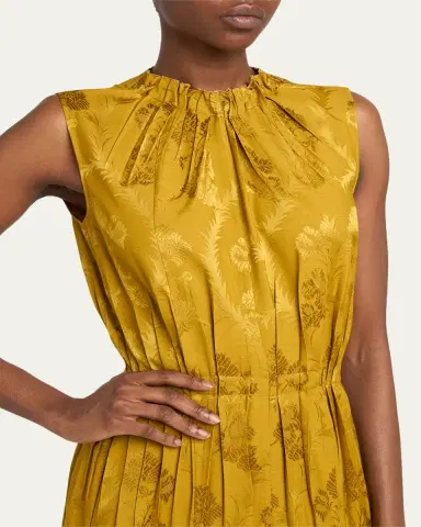 Etro Leafy Jacquard Sleeveless Midi Dress | Thumbnail 5 Etro Leafy Jacquard Sleeveless Midi Dress | Thumbnail 5