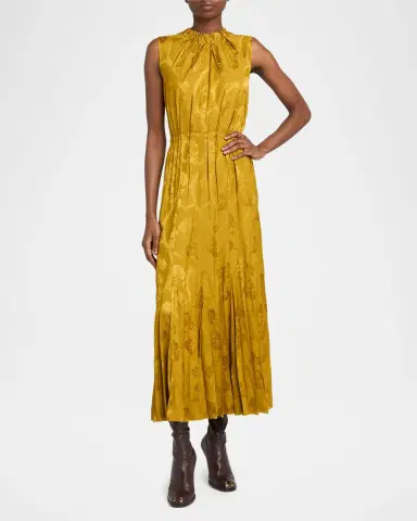Etro Leafy Jacquard Sleeveless Midi Dress | Thumbnail 6 Etro Leafy Jacquard Sleeveless Midi Dress | Thumbnail 6