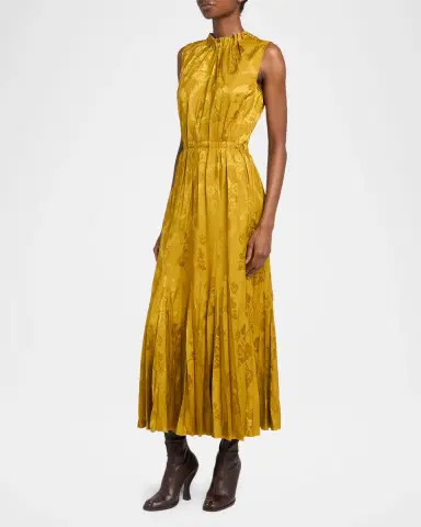 Etro Leafy Jacquard Sleeveless Midi Dress | Thumbnail 8 Etro Leafy Jacquard Sleeveless Midi Dress | Thumbnail 8