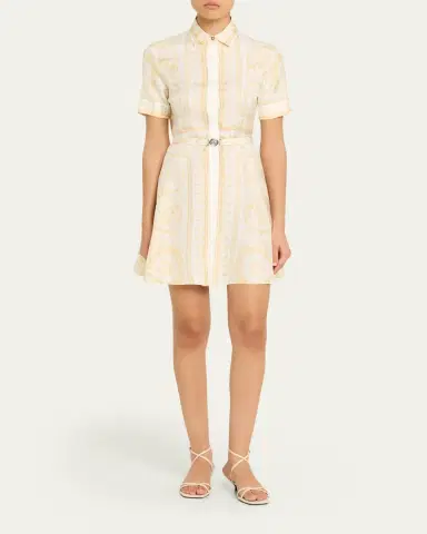 Versace Barocco Silk Twill Mini Dress | Thumbnail 2 Versace Barocco Silk Twill Mini Dress | Thumbnail 2