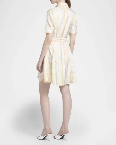Versace Barocco Silk Twill Mini Dress | Thumbnail 7 Versace Barocco Silk Twill Mini Dress | Thumbnail 7