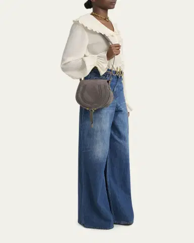 Chloé Marcie Crossbody Bag in Calfskin Suede | Thumbnail 5 Chloé Marcie Crossbody Bag in Calfskin Suede | Thumbnail 5
