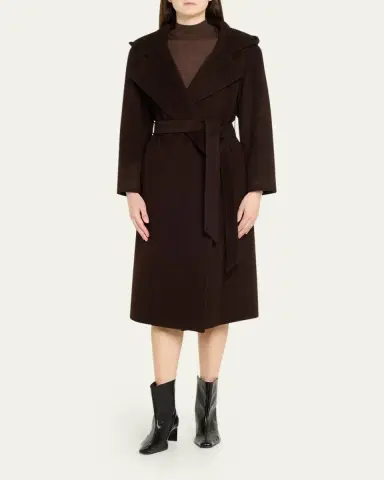 Cinzia Rocca Long Belted Wool Coat | Thumbnail 2 Cinzia Rocca Long Belted Wool Coat | Thumbnail 2