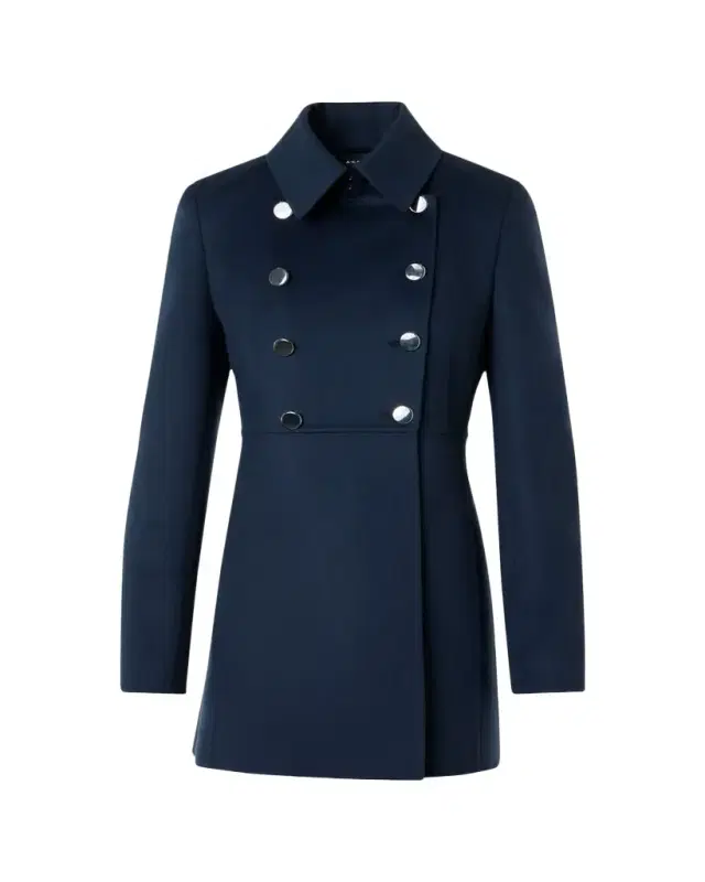 Iva Double-Breasted Wool Redingote Coat Iva Double-Breasted Wool Redingote Coat