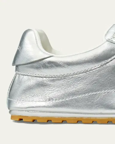 Tory Burch Field Metallic Leather Low-Top Sneakers | Thumbnail 3 Tory Burch Field Metallic Leather Low-Top Sneakers | Thumbnail 3