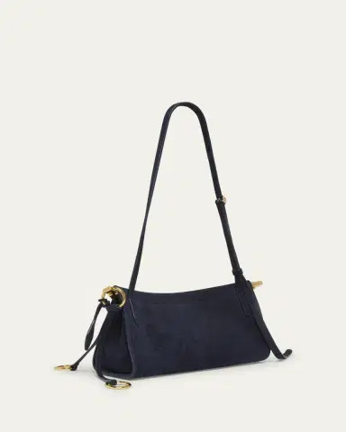 ALAÏA Le Click East-West Suede Shoulder Bag | Thumbnail 3 ALAÏA Le Click East-West Suede Shoulder Bag | Thumbnail 3