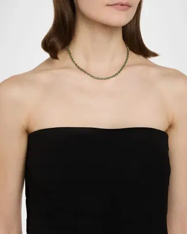 Sydney Evan Tiny Carved Malachite Evil Eye Necklace with Diamonds | Thumbnail 5 Sydney Evan Tiny Carved Malachite Evil Eye Necklace with Diamonds | Thumbnail 5