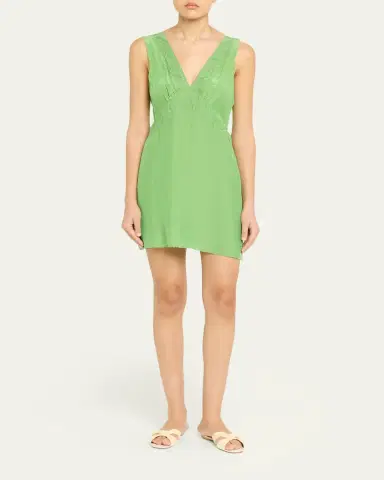 Ciao Lucia Castelo Embroidered Silk-Blend Mini Dress | Thumbnail 2 Ciao Lucia Castelo Embroidered Silk-Blend Mini Dress | Thumbnail 2