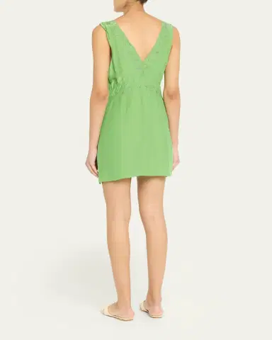 Ciao Lucia Castelo Embroidered Silk-Blend Mini Dress | Thumbnail 3 Ciao Lucia Castelo Embroidered Silk-Blend Mini Dress | Thumbnail 3