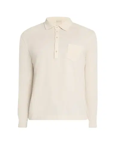 Massimo Alba en's Pique Cotton and Cashmere Long-Sleeve Polo Shirt | Thumbnail 1 Massimo Alba en's Pique Cotton and Cashmere Long-Sleeve Polo Shirt | Thumbnail 1