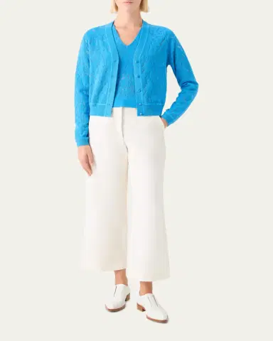 Akris Whitecaps Knit V-Neck Cardigan | Thumbnail 2 Akris Whitecaps Knit V-Neck Cardigan | Thumbnail 2