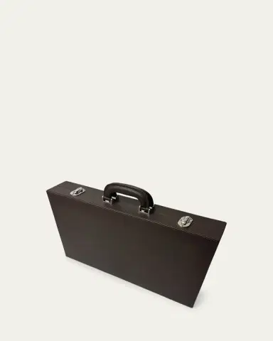 Renzo Romagnoli Large Leather Backgammon Set with Handles | Thumbnail 3 Renzo Romagnoli Large Leather Backgammon Set with Handles | Thumbnail 3