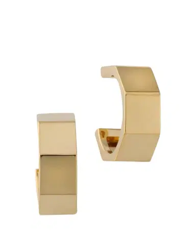 Lana Hollow Rock Hoop Earrings, 22mm | Thumbnail 1 Lana Hollow Rock Hoop Earrings, 22mm | Thumbnail 1