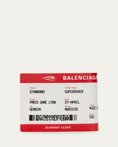 Balenciaga Passport Boarding Pass Bifold Leather Wallet | Thumbnail 3 Balenciaga Passport Boarding Pass Bifold Leather Wallet | Thumbnail 3