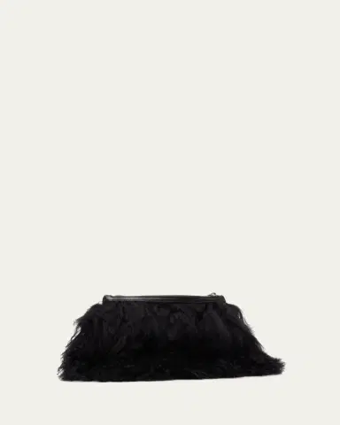 Dolce & Gabbana Shearling Wristlet Clutch Bag | Thumbnail 3 Dolce & Gabbana Shearling Wristlet Clutch Bag | Thumbnail 3