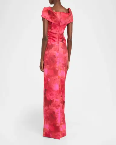 Rickie Freeman for Teri Jon Floral Stretch Mikado Off-Shoulder Gown | Thumbnail 7 Rickie Freeman for Teri Jon Floral Stretch Mikado Off-Shoulder Gown | Thumbnail 7