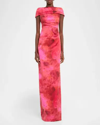 Rickie Freeman for Teri Jon Floral Stretch Mikado Off-Shoulder Gown | Thumbnail 8 Rickie Freeman for Teri Jon Floral Stretch Mikado Off-Shoulder Gown | Thumbnail 8