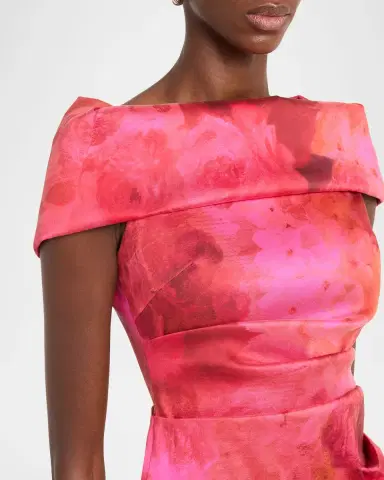 Rickie Freeman for Teri Jon Floral Stretch Mikado Off-Shoulder Gown | Thumbnail 9 Rickie Freeman for Teri Jon Floral Stretch Mikado Off-Shoulder Gown | Thumbnail 9