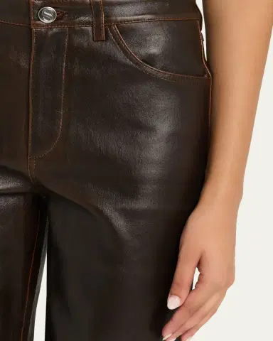 SPRWMN Leather Five-Pocket Slim Straight Pants | Thumbnail 2 SPRWMN Leather Five-Pocket Slim Straight Pants | Thumbnail 2