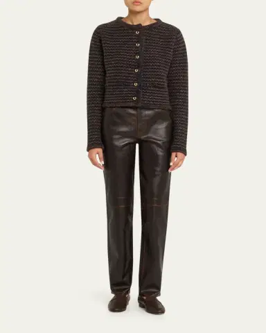 SPRWMN Leather Five-Pocket Slim Straight Pants | Thumbnail 4 SPRWMN Leather Five-Pocket Slim Straight Pants | Thumbnail 4