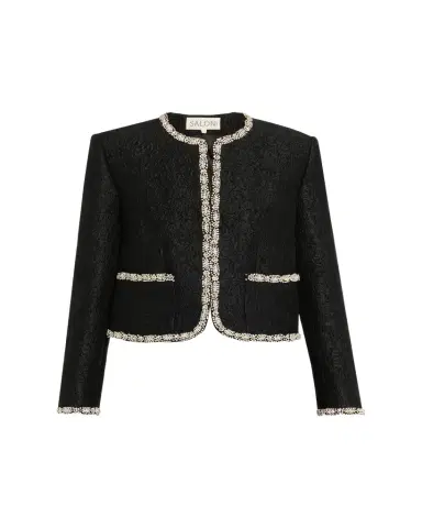 Saloni Luma Crystal Rose Brocade Jacket | Thumbnail 1 Saloni Luma Crystal Rose Brocade Jacket | Thumbnail 1